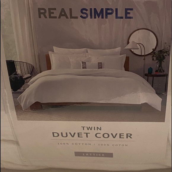Real Simple Solutions Bedding Nwt Real Simple White Twin Duvet
